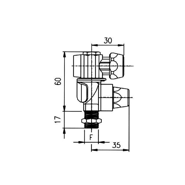 Porte Buse Atom.laiton G1/4"M A/ANTIGOUTTE D18 référence fournisseur 251094